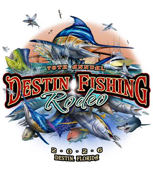 Annual Destin Fishing Rodeo Special Illustration Artwork Logo